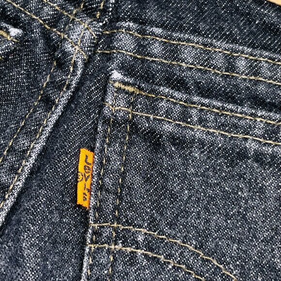 Vintage Levis Orange Tab 550 Relaxed Fit Black Denim Jeans 7 Slim / 7S - Picture 7 of 10